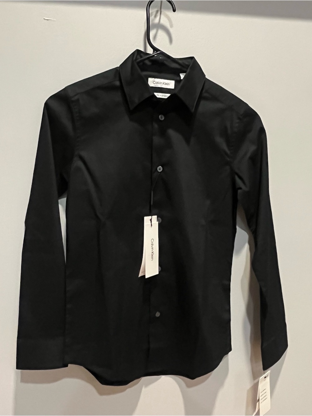 Calvin Klein Slim Fit + Stretch Black Dress Shirt 👨‍🎓